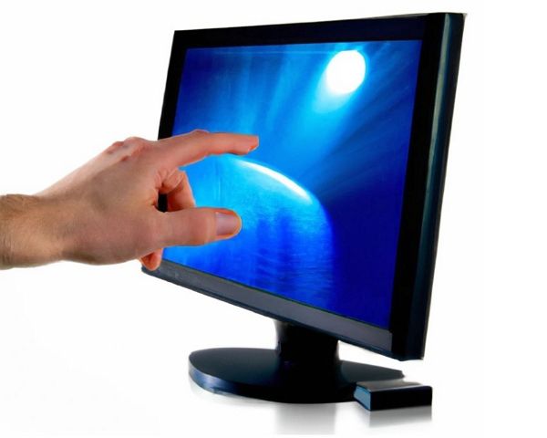 電容式多點觸控面板的觸控螢幕顯示器。